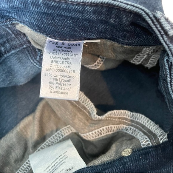 rag & bone Nina High-Rise Skinny Jeans 27 Denim Bridle Trail‎ - Picture 11 of 12